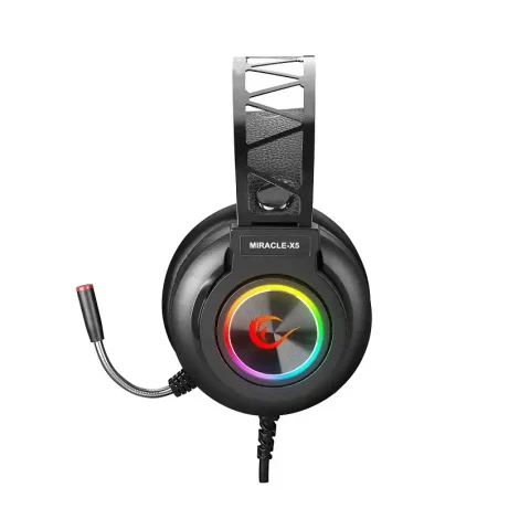 Rampage Miracle-X5 Black Gaming slušalice sa mikrofonom RGB Led 7.1 Surround Sound System