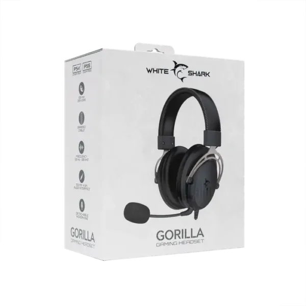White Shark GH-2341 Gorilla Gaming slušalice crno sive