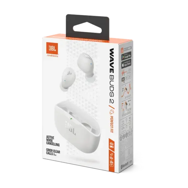 JBL WAVE Buds 2 In-ear bežične Bluetooth slušalice bijele