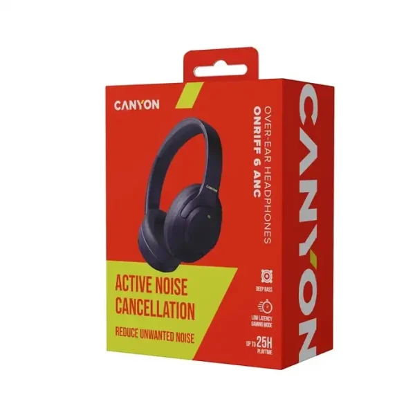 Canyon OnRiff 6 ANC bežične slušalice crne