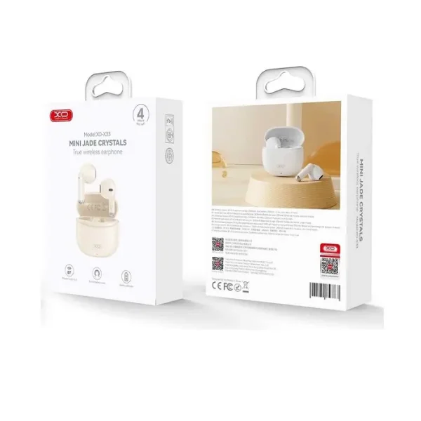 XO X33 TWS Bluetooth slušalice bež